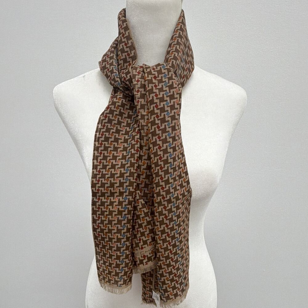 Vintage Echo Wool Scarf 52x18 Japan Old Money Heritage Luxury Timeless Preppy